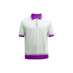 Chemise de golf unisexe personnalisée anti-rides en maille imprimée, coupe ajustée, demi-zip, respirante, à manches courtes – Fournisseur en gros - Product Image 5