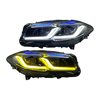 Conjunto de Faros Delanteros JY Serie 5 F10F18 Actualizados con Faros Delanteros G38 Thunder, DRL Amarillo/Blanco, Conexión Plug and Play para BMW F10