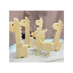 Jeu d'animaux en bois jouets pour enfants animaux en bois naturel coloré de qualité supérieure 99GD - Product Image 3