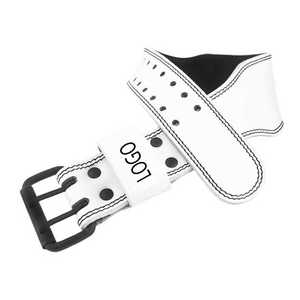 Unisex เข็มขัดหนังวัวแท้กันลื่นสำหรับยกน้ำหนักและฝึกออกกำลังกายพิมพ์โลโก้ได้ตามต้องการ - Product Image 5