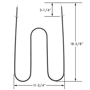 Élément de cuisson pour four électrique 220-240V, en fer et acier inoxydable durables, pour usage domestique et extérieur, remplace 316203200 - Product Image 2