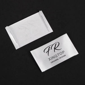 High Quality Custom Woven Leather Labels for Apparel Clothing <b>Printed</b> Cotton Laser Cut Edge Any Material Size Tags Sewn Woven - Product Image 4