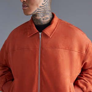 Chaqueta bomber informal para hombre con cremallera frontal y opción de logotipo personalizado ropa de calle de moda en varios colores - Product Image 4