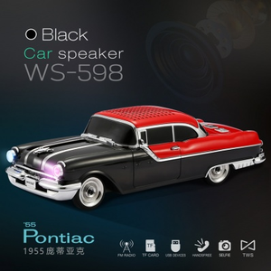 Prise en charge de la <span class=keywords><strong>carte</strong></span> <span class=keywords><strong>SD</strong></span> <span class=keywords><strong>avec</strong></span> <span class=keywords><strong>radio</strong></span> FM Haut-parleur intelligent sans fil Haut-parleur sans fil en forme de voiture classique BT Vintage - Product Image 6