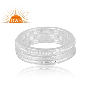Nuevo diseño de anillo de banda de plata esterlina, joyería de diseño personalizado para mujer, regalo para ella. - Product Image 4