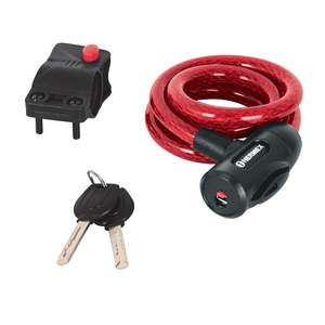 Hermex CB-12 12 mm x 1,0 m Cadenas à câble en alliage d'acier avec clé pour la sécurité des vélos, léger et durable, avec commande manuelle - Product Image 3