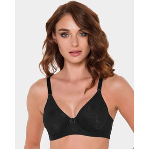Soutien-gorge minimiseur en dentelle à armatures, motif uni, confortable, sexy, lingerie une pièce, crochets réglables, rembourrage fin et respirant - Product Image 4
