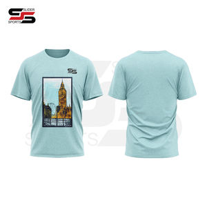 T-shirt personnalisé pour la saison estivale Tops à manches courtes Chemise décontractée respirante Meilleure vente Col rond Transfert de chaleur Imprimé - Product Image 1