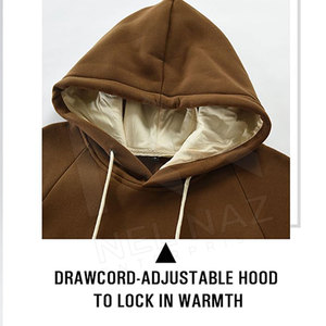 Street Style Custom Oversized Men Hoodies Blank Plain Bulk Invierno Hombres Sudadera Pullover Hoodies - Product Image 4