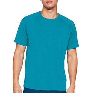 T-shirt uni à col rond en coton doux pour hommes, confortable et polyvalent, parfait pour une personnalisation décontractée disponible en commandes en gros - Product Image 1