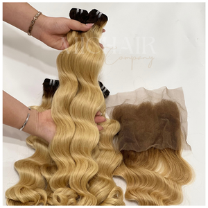Vente en gros Meilleure Qualité Blonde Vietnamienne 613 Bundles Vague Naturelle Vierge Cheveux Machine Double Trame Extensions de Cheveux Humains - Product Image 3
