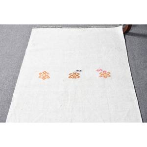 Alfombra de lana blanca moderna de 2,5x9,3 pies, área grande, diseño de retazos rectangulares turcos para decoración para sala de estar para adolescentes - Product Image 3
