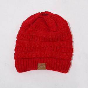 En gros femmes hiver chaud tricoté crâne Slouchy sans manchette doublé polaire CC Beanie chapeau unisexe respirant boonie Logo personnalisé - Product Image 6