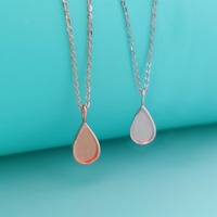 925 argent Sterling larme 6x10mm collier réglage lait maternel bijoux résine souvenir cendres bricolage mémorial pendentif Base vierge