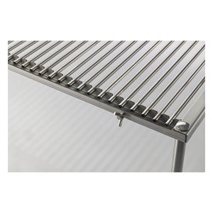 Parrilla de Carbón R.Zeta K2 Modelo 0935032 de Acero Inoxidable Cromado Pulido, Fácil de Limpiar, 80x50x11cm - Product Image 3