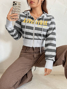 Haute Qualité Coton Polaire Pull Crop Top Hoodies pour Femmes Respirant Vêtements Décontractés Offre Spéciale Sublimation Zip Crop Top Imprimer - Product Image 4