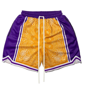 Athletic Wear Custom Logo Print Fitness Jogger Mesh Shorts Sublimation Double <b>Layer</b> Running Mesh Shorts for Men - Product Image 6