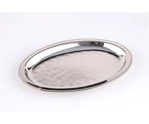 Royal Style Shiny Brass Tray Custom Shape Serving Tray Golden safe Metal Tray Home Decor Luxury Pieces for <b>Restaurant</b> <b>Supplies</b> - Product Image 6