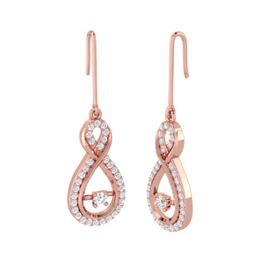 Pendientes de gota de moda chapados en oro de 14 quilates de Rikhava Diamonds, tachuelas amarillas elegantes para bodas y compromisos, moda para niñas - Product Image 1