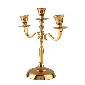 Bougeoirs créatifs pour la décoration de la maison, décoration de mariage moderne, bougeoirs en aluminium doré - Product Image 4