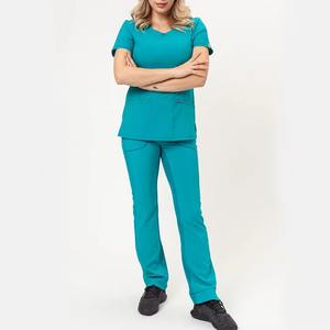 Conjuntos de fregado personalizados al por mayor a la moda, uniformes de enfermera elegantes ajustados para hospitales y clínicas, ropa médica personalizada - Product Image 1