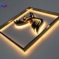 Enseigne murale LED 3D personnalisée en acier inoxydable rétroéclairée, étanche IP65, pour commerce, magasin, hôtel, bar, bureau, Homekit