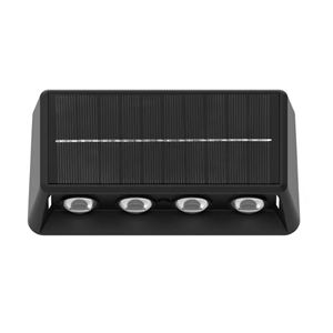 Homehop Solar Light <b>Outdoor</b> Waterproof Up and Down 8 LED Decorative Wireless <b>Wall</b> <b>lamp</b> for Home, Balcony and Garden(ABS Black) - Product Image 1