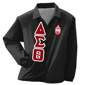 Wholesale delta/sigma/theta Greek Crossing Fraternity Line <b>Jacket</b> <b>Men</b> Greek <b>Letters</b> and crest Line <b>Jacket</b> Windbreaker <b>Jacket</b> - Product Image 5