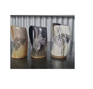 Meilleure qualité chope en corne de buffle nouveau design viking corne à boire croissant artisanat usine en gros pour les occasions de fête - Product Image 3