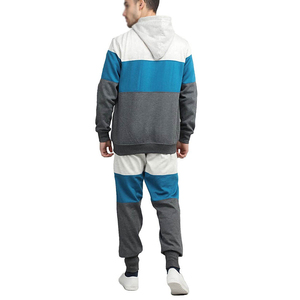 Nuevos conjuntos de dos piezas de moda, chaqueta con cremallera, pantalones, traje de trabajo de panel múltiple, tendencia superior, deportes, venta al por mayor, chándales para hombres a la venta - Product Image 3