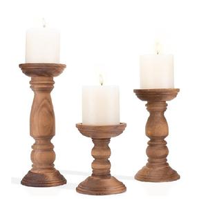 Chandelier en bois pour décor de noël Bougeoir en bois de qualité supérieure pour hôtel à la maison et décoration de table - Product Image 3