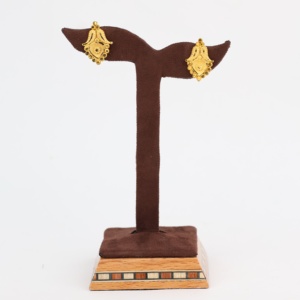 Boucles d'oreilles en plaqué or formant des hauts, boucles d'oreilles traditionnelles, boucles d'oreilles mode, boucles d'oreilles de luxe, bijoux en or rempli Oro Joyeria - Product Image 1