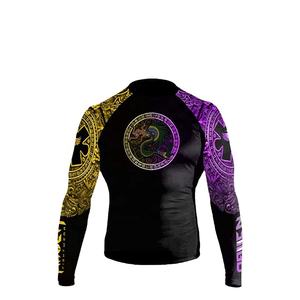 Rashguard MMA 100 % polyester de haute qualité pour hommes, conception personnalisée, compression, impression par sublimation, séchage rapide, tissu respirant - Product Image 4