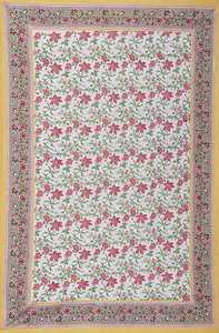 Floral Design Cotton <b>Tablecloth</b> With 6 Matching Napkin Set Home Decor Table Linen Easy to Clean Wedding Party Decorative - Product Image 3