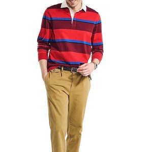 2025 venta al por mayor nuevos polos de Rugby transpirables con cuello de rayas blancas, Jersey de manga larga, polos de la mejor calidad de Color para hombres - Product Image 1