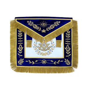 Prix le plus bas nouveau Design maçonnique brodé à la main Grand Lodge maître tablier maçonnique à vendre - Product Image 3