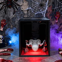 Décoration de maison hantée LED animée avec personnage d'Halloween réaliste et effrayant, durable, rechargeable, en acier et plastique