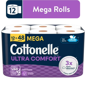 Papel higiénico Cottonelle Ultra Comfort, papel higiénico suave, 12 mega rollos - Product Image 5