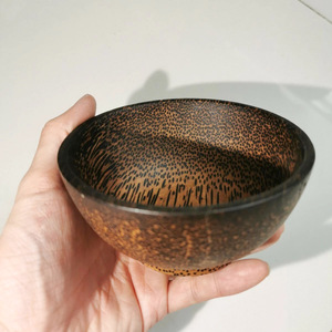 Bol réutilisable en bois de noix de coco naturel de couleur foncée de l'usine qui sert des bols en bois de coco respectueux de l'environnement - Product Image 5