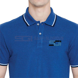 El fabricante proporciona un polo de tela de punto cómodo y suave personalizado para hombre, camiseta de golf de manga corta de verano - Product Image 6