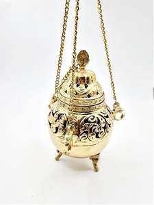 High demand Iron Metal <b>Bakhoor</b> Burner Premium Quality <b>Oud</b> Incense Burner With Lid Home Restaurant - Product Image 6