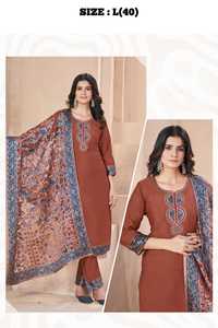ผ้าชิมเมอร์ที่ดีที่สุดพร้อมการปักกางเกง kurti และ dupatta ผู้หญิงแฟชั่นผู้ผลิตและผู้ส่งออกในอัตราที่ต่ำที่สุด - Product Image 4