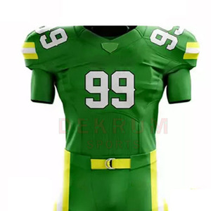 ชุดยูนิฟอร์มอเมริกันฟุตบอลแขนสั้นแบบ OEM ดีไซน์ยอดนิยม ระบายอากาศได้ดี ไซส์พลัส ปรับแต่งได้ คุณภาพสูง - Product Image 4