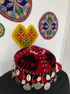 Barrette à cheveux traditionnelle afghane, faite à la main, ethnique, vintage, brodée, accessoires pour cheveux pour hommes et femmes, vente en gros - Product Image 4