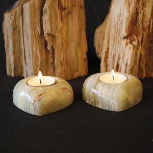 Creative heart-shaped Marble Candle Holders craft for decoration - Product Image 3