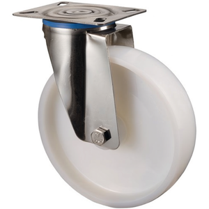 Ruedas Giratorias de 75 mm para Muebles, Placa de Plástico de 60x60 mm, Estándar BS, Capacidad de Carga 60 kg - Product Image 3