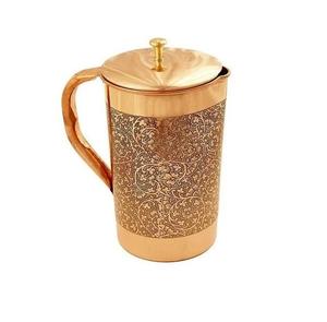 Pichet en cuivre Nouveau pichet fait main avec conception martelée Pichet en métal de cuivre de vente chaude dans les prix de gros Pichet à boire - Product Image 3