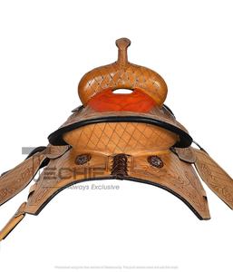 Selle de cheval western en cuir sculptée à la main, selle de ranch haut de gamme, équipement équestre - Product Image 5
