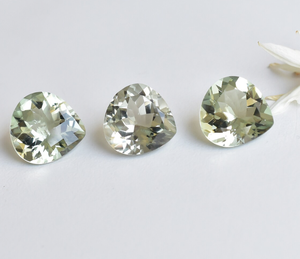 Venta al por mayor de piedras preciosas de prasiolita en forma de pera amatista verde natural, piedras facetadas sueltas, fabricante certificado por IGI - Product Image 1