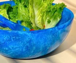 Frutero de resina hecho a mano, cuenco decorativo artístico brillante para exhibición en la sala de estar disponible en suministro mundial - Product Image 3